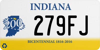 IN license plate 279FJ