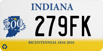 IN license plate 279FK