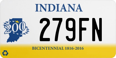 IN license plate 279FN