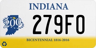 IN license plate 279FO