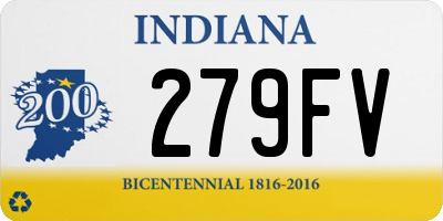 IN license plate 279FV