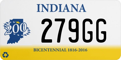 IN license plate 279GG