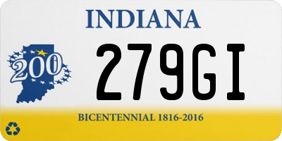 IN license plate 279GI