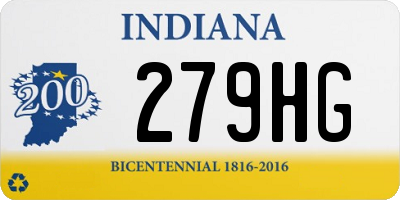 IN license plate 279HG