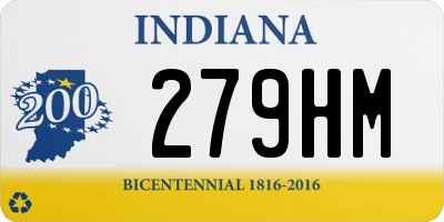 IN license plate 279HM