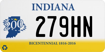 IN license plate 279HN