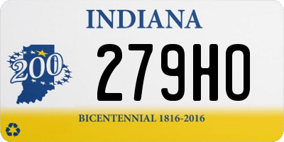 IN license plate 279HO