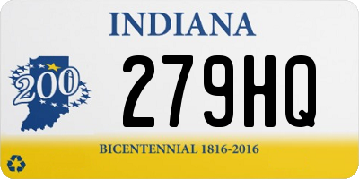 IN license plate 279HQ