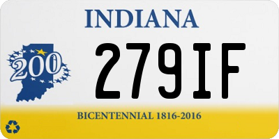 IN license plate 279IF