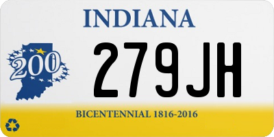 IN license plate 279JH