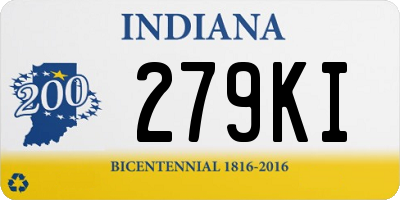 IN license plate 279KI