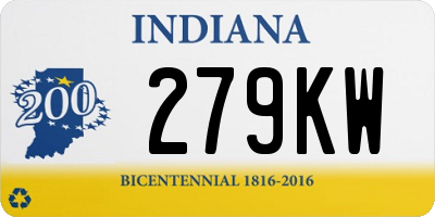 IN license plate 279KW