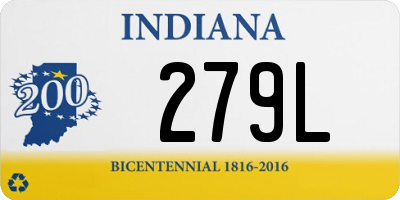 IN license plate 279L