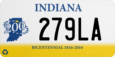 IN license plate 279LA