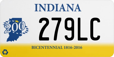 IN license plate 279LC