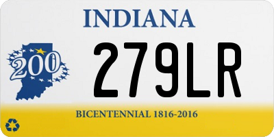 IN license plate 279LR