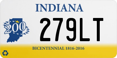 IN license plate 279LT