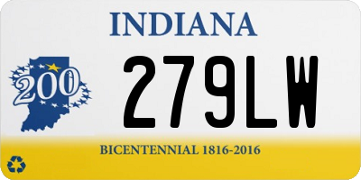 IN license plate 279LW