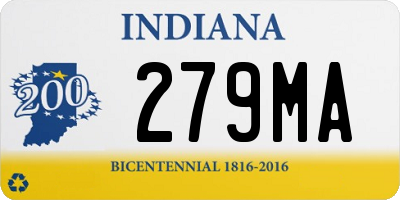 IN license plate 279MA