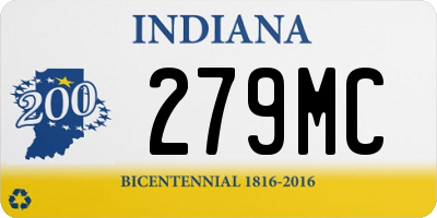 IN license plate 279MC