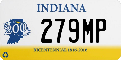 IN license plate 279MP