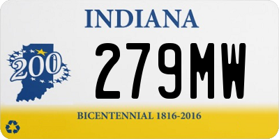 IN license plate 279MW