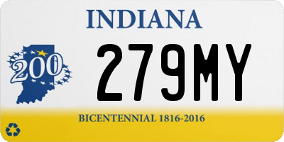 IN license plate 279MY