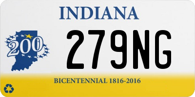 IN license plate 279NG