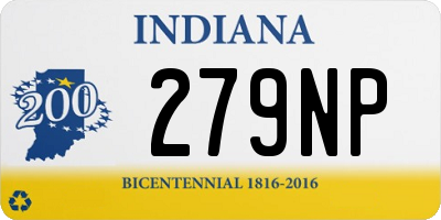 IN license plate 279NP