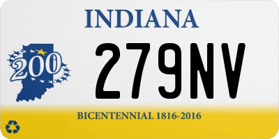 IN license plate 279NV