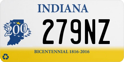 IN license plate 279NZ