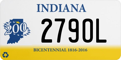 IN license plate 279OL