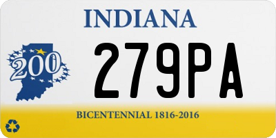 IN license plate 279PA