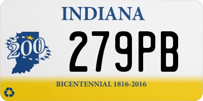 IN license plate 279PB