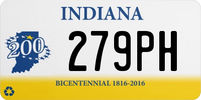 IN license plate 279PH