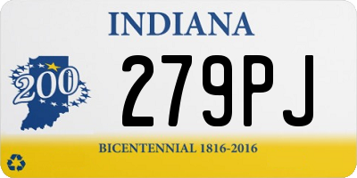 IN license plate 279PJ
