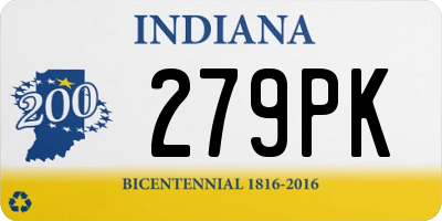 IN license plate 279PK