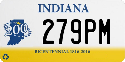 IN license plate 279PM