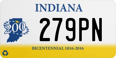 IN license plate 279PN