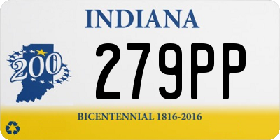 IN license plate 279PP