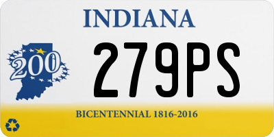 IN license plate 279PS