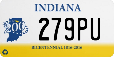 IN license plate 279PU