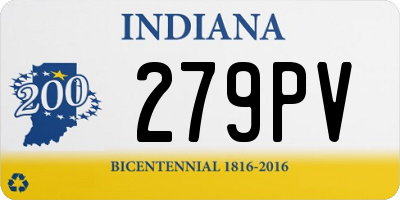 IN license plate 279PV