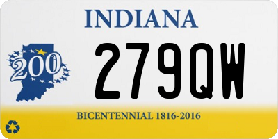 IN license plate 279QW