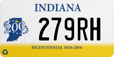 IN license plate 279RH