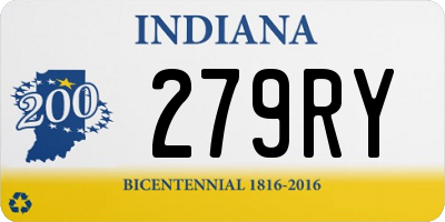 IN license plate 279RY