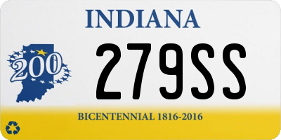 IN license plate 279SS