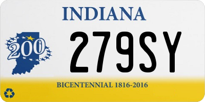 IN license plate 279SY