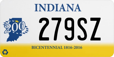 IN license plate 279SZ