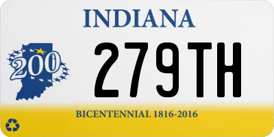 IN license plate 279TH